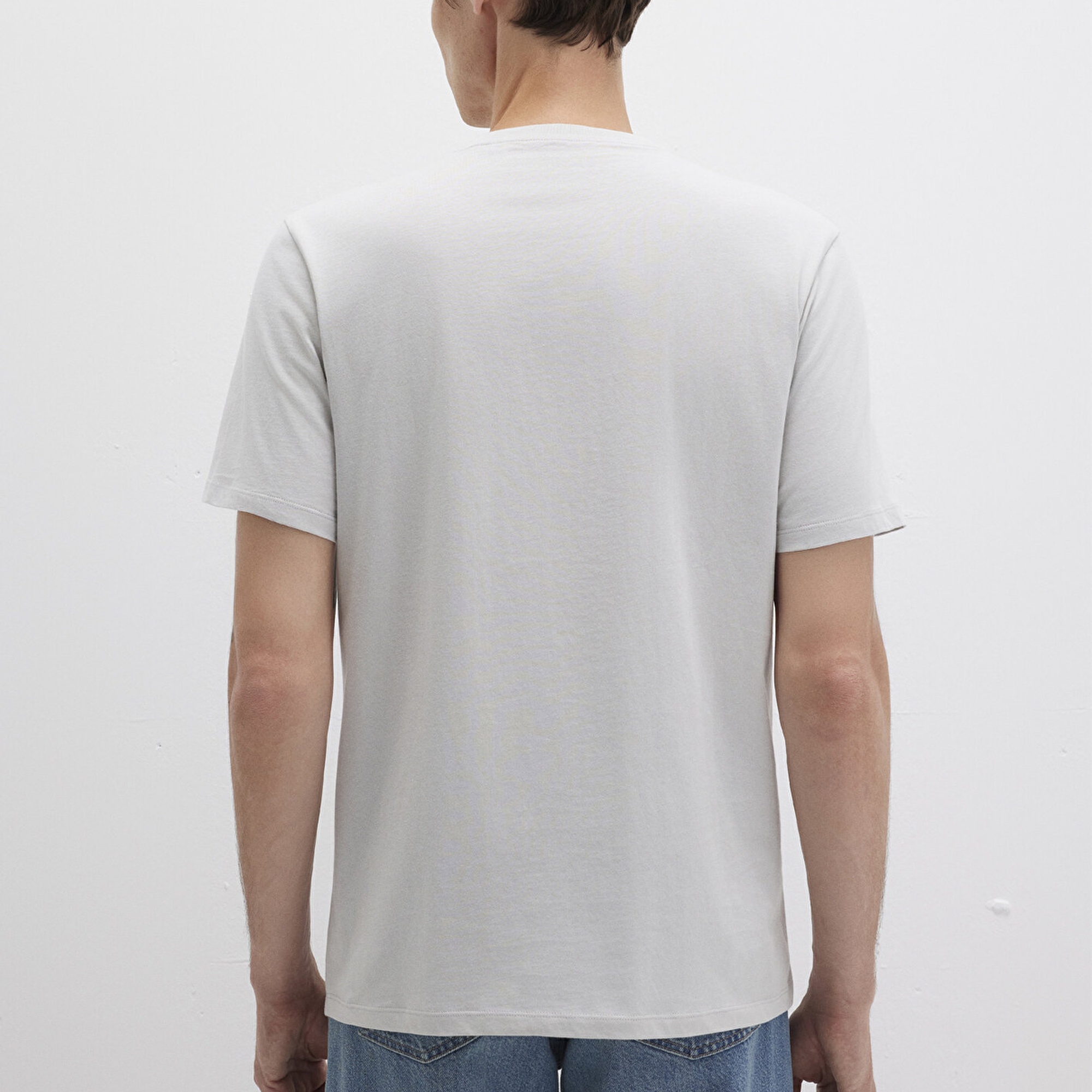 Mavi Mavi Logo Baskılı Gri Tişört Regular Fit / Normal Kesim 0611714-70074