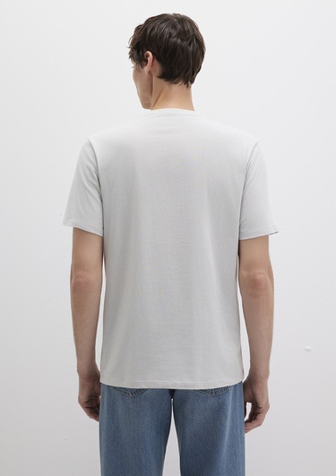 Mavi Mavi Logo Baskılı Gri Tişört Regular Fit / Normal Kesim 0611714-70074