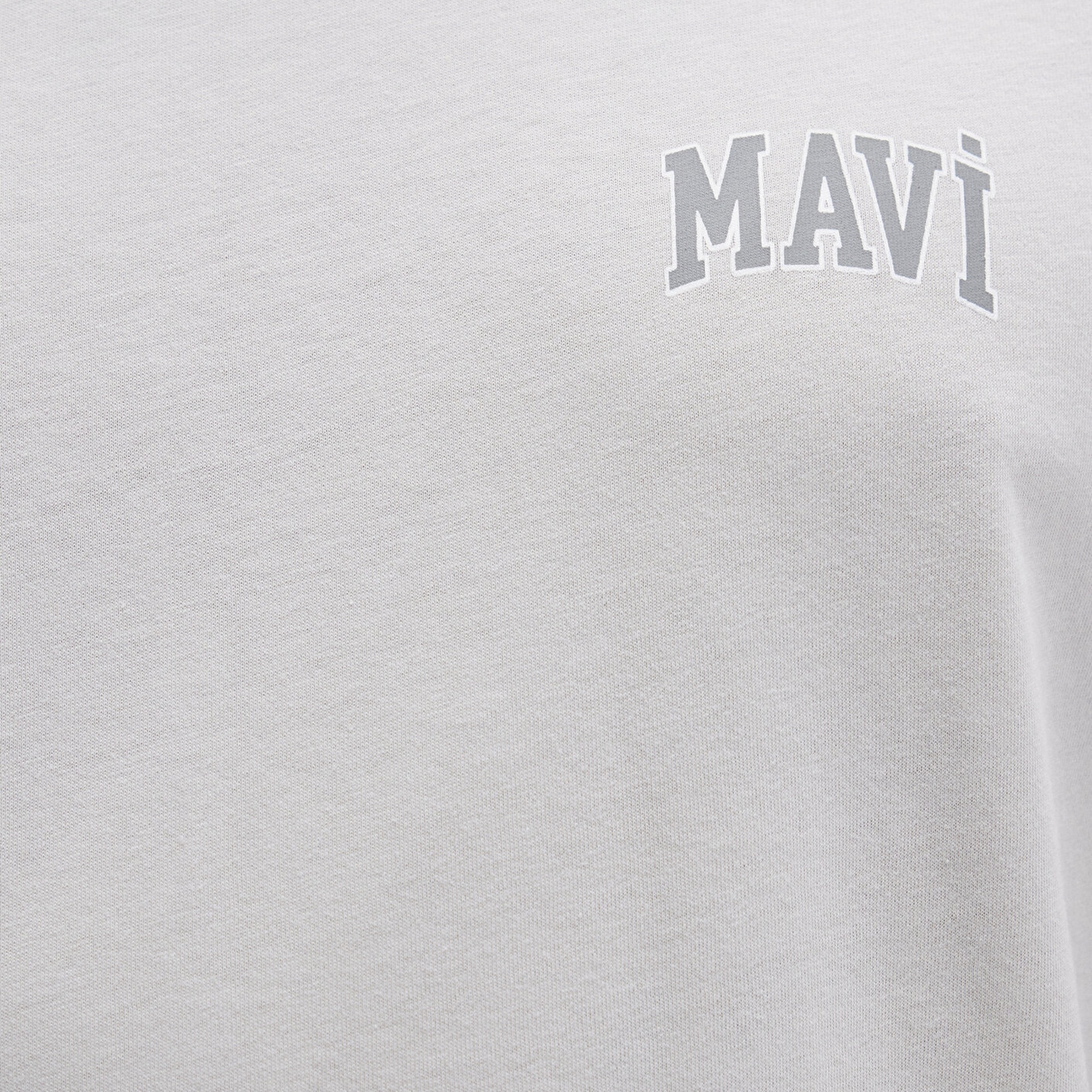 Mavi Mavi Logo Baskılı Gri Tişört Regular Fit / Normal Kesim 0611714-70074