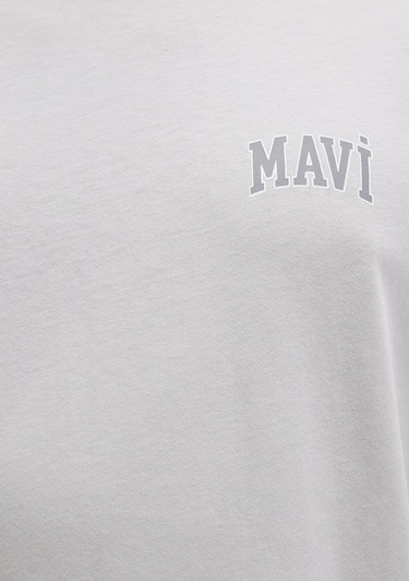  Mavi Mavi Logo Baskılı Gri Tişört Regular Fit / Normal Kesim 0611714-70074