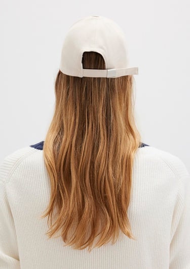  Mavi M Logo Nakışlı Ekru Şapka 1912255-30757