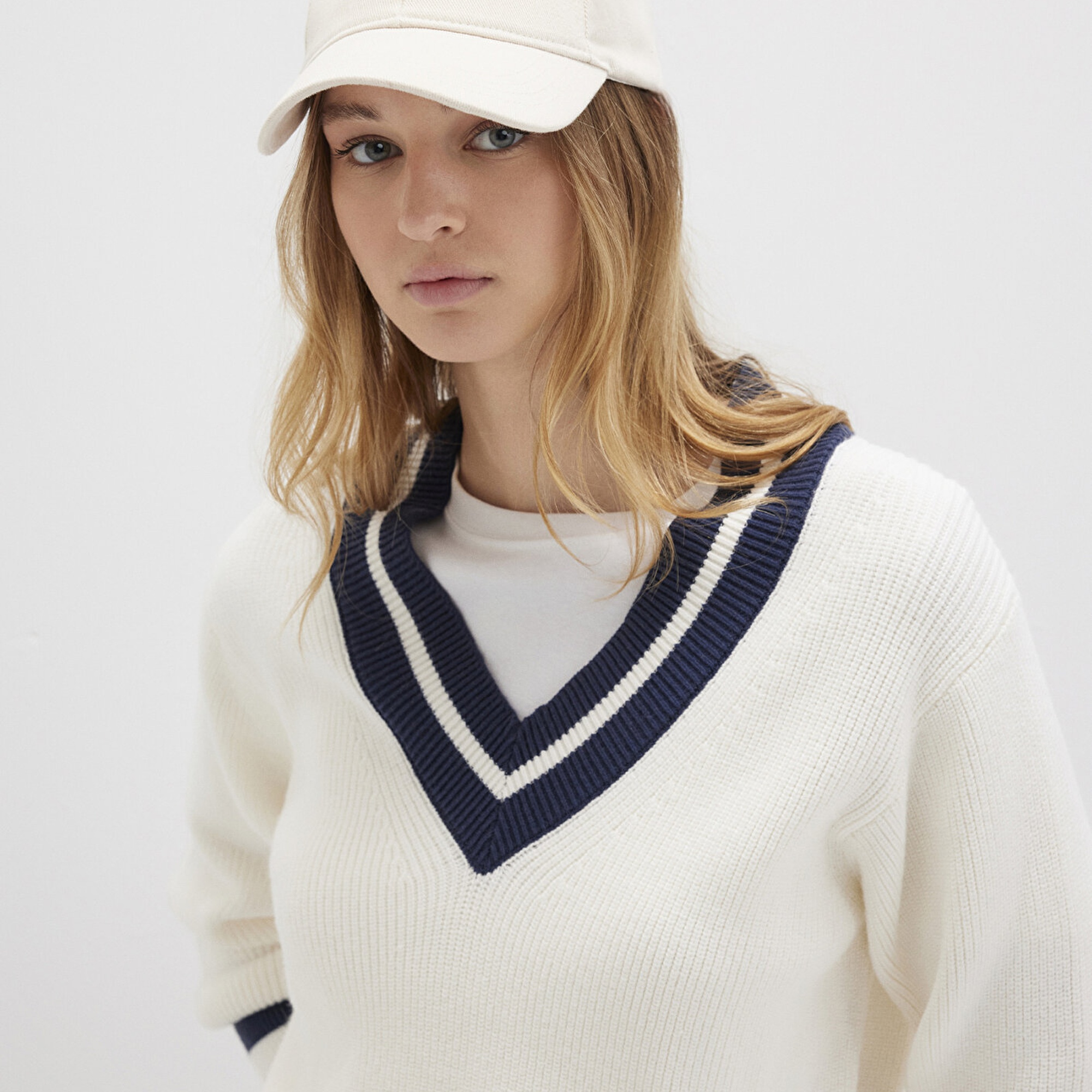 Mavi M Logo Nakışlı Ekru Şapka 1912255-30757