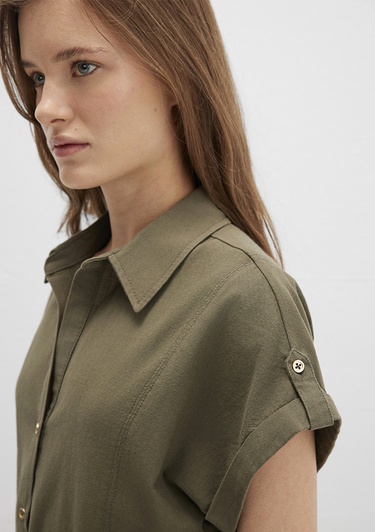  Mavi Yeşil Mini Elbise 1310723-71549