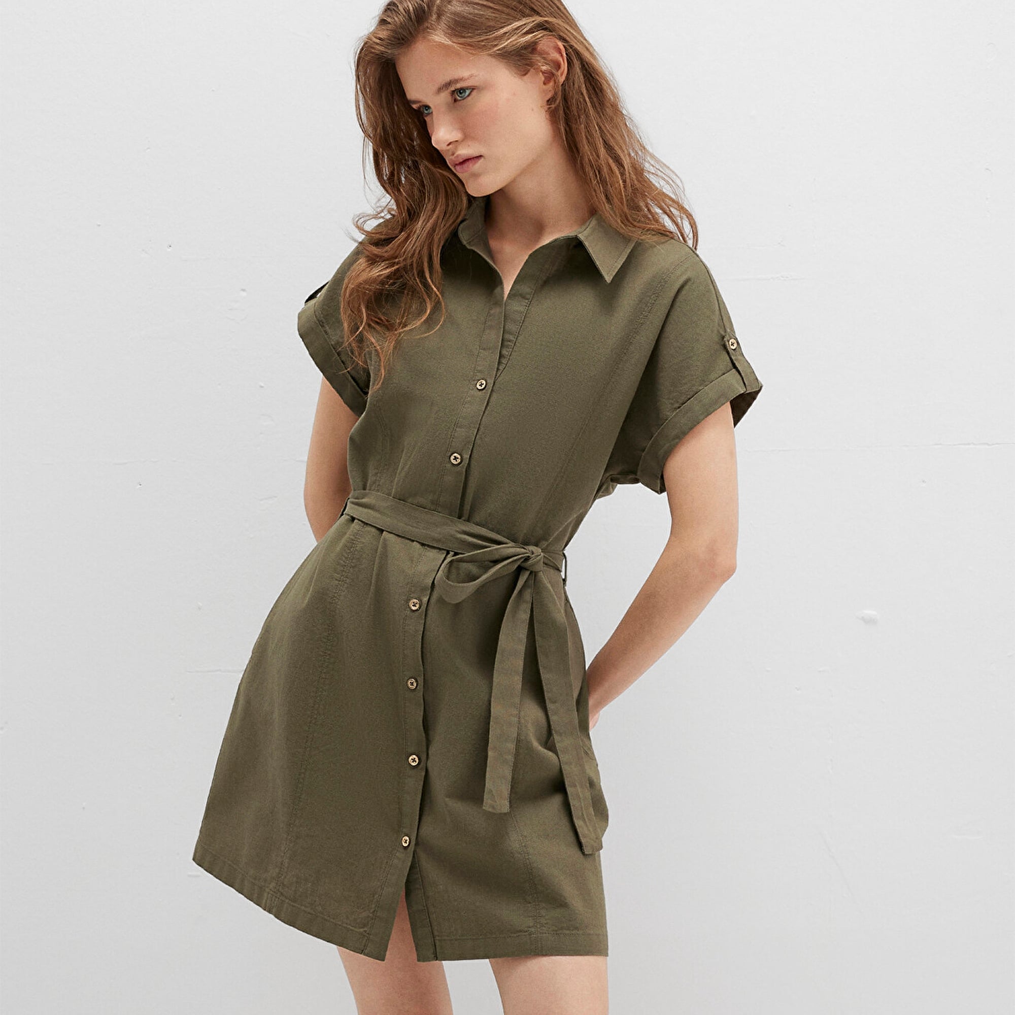 Mavi Yeşil Mini Elbise 1310723-71549