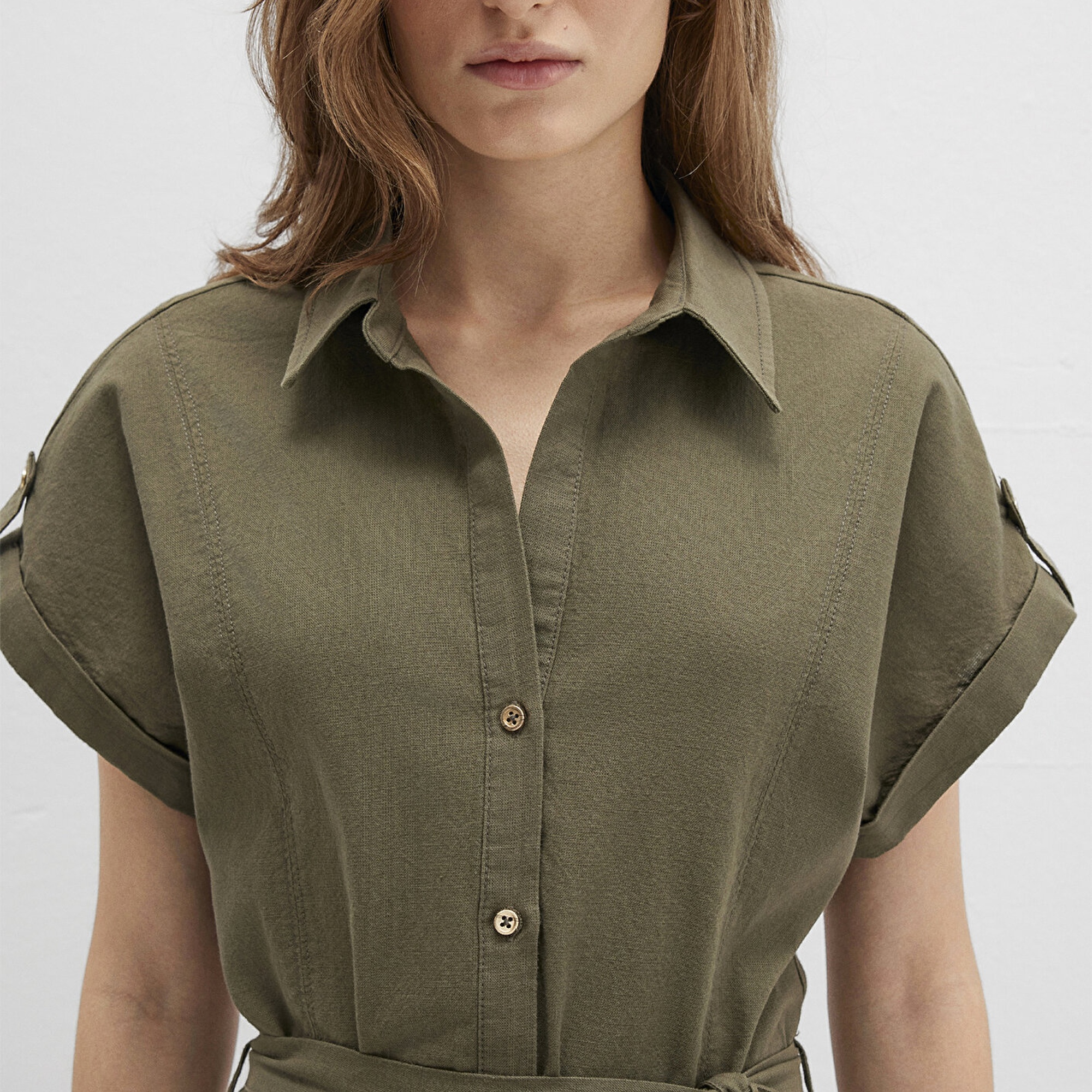 Mavi Yeşil Mini Elbise 1310723-71549