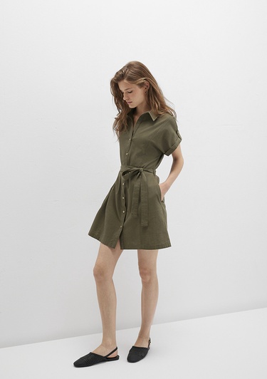  Mavi Yeşil Mini Elbise 1310723-71549