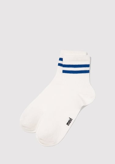  Mavi Beyaz Soket Çorap 0911594-20844