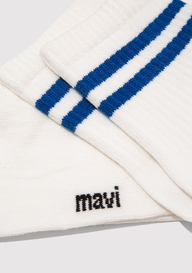  Mavi Beyaz Soket Çorap 0911594-20844