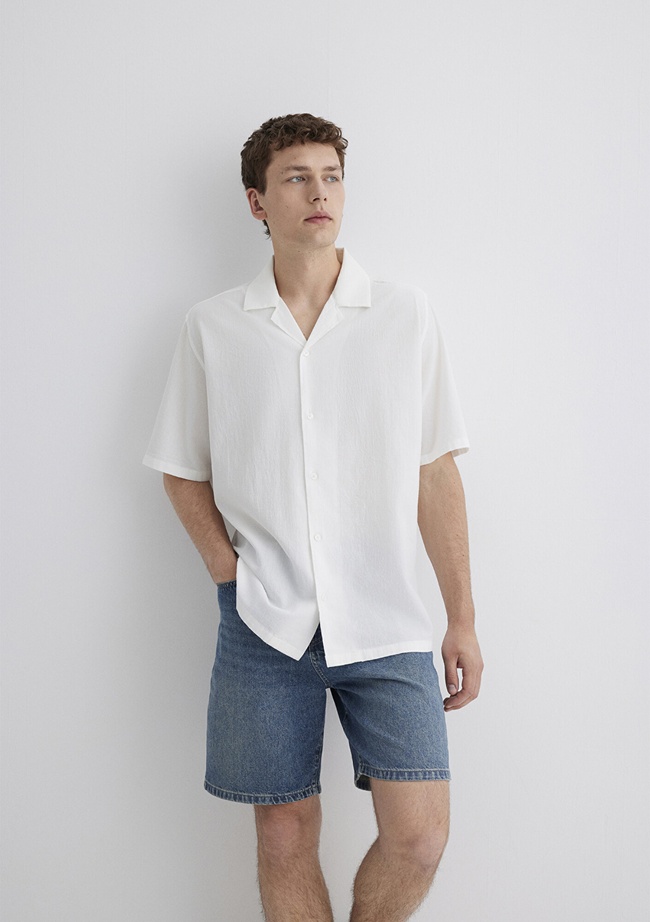  Mavi Beyaz Gömlek Loose Fit / Bol Rahat Kesim 0211519-70057