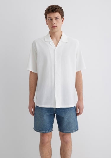  Mavi Beyaz Gömlek Loose Fit / Bol Rahat Kesim 0211519-70057