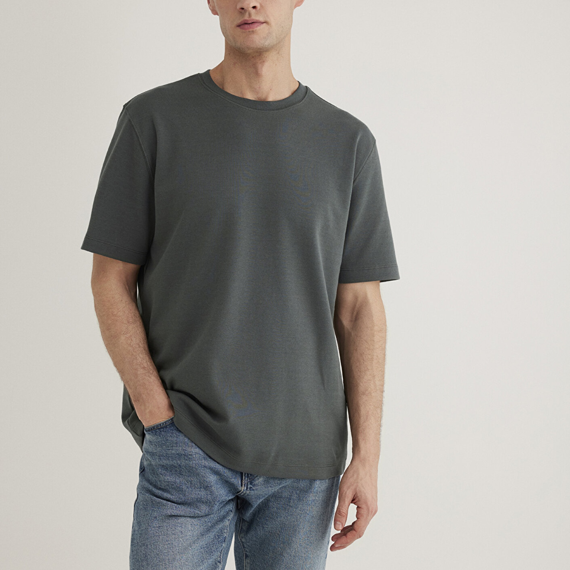 Mavi Yeşil Tişört Loose Fit / Bol Rahat Kesim 0612731-71598