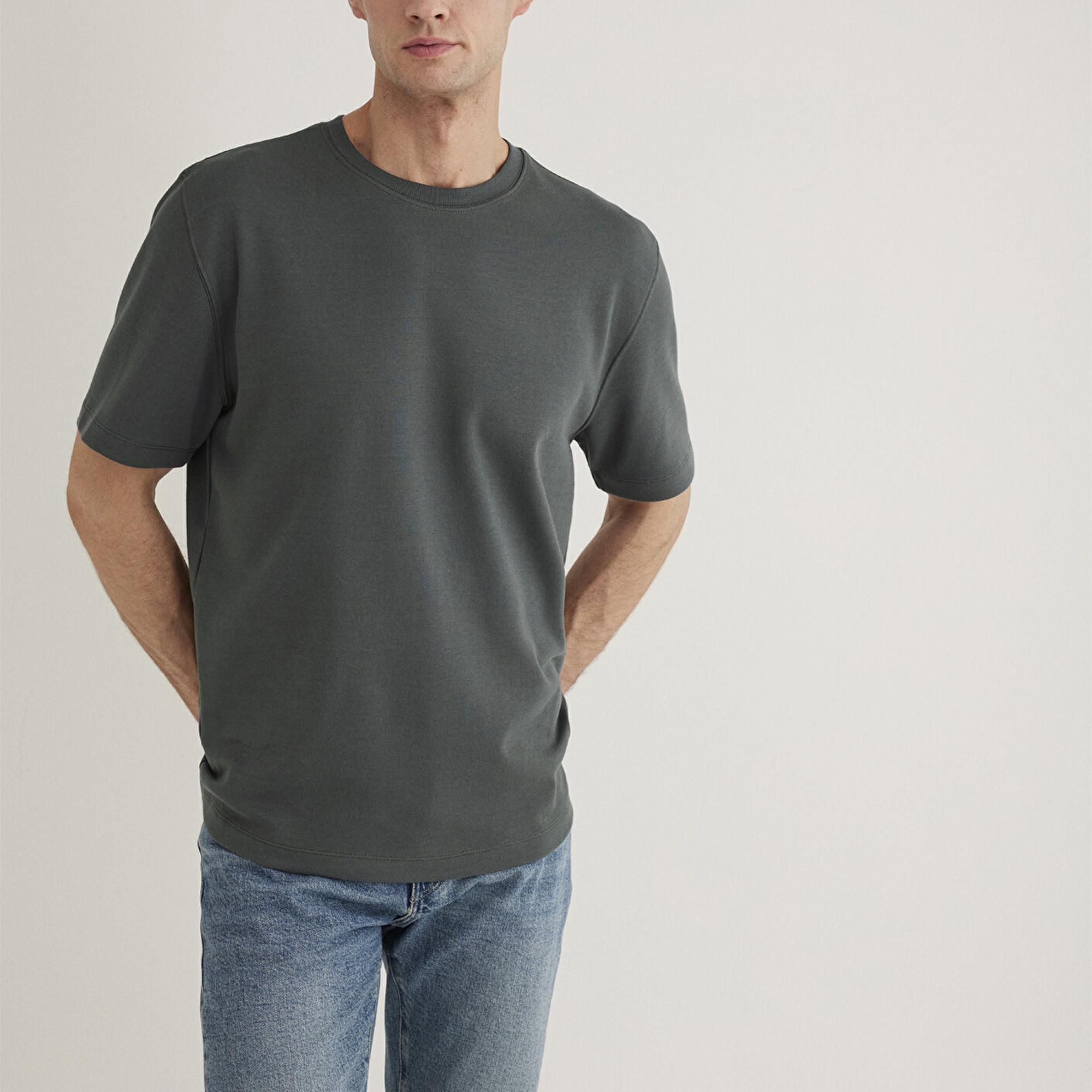 Mavi Yeşil Tişört Loose Fit / Bol Rahat Kesim 0612731-71598