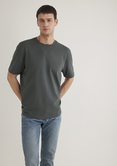  Mavi Yeşil Tişört Loose Fit / Bol Rahat Kesim 0612731-71598