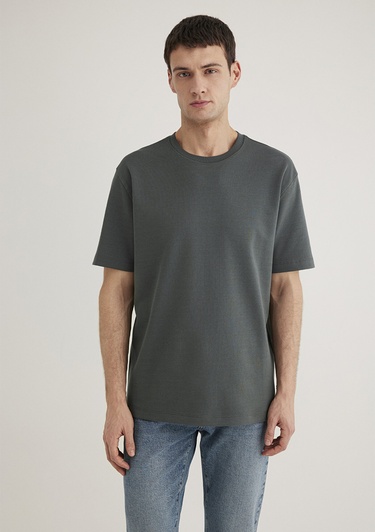  Mavi Yeşil Tişört Loose Fit / Bol Rahat Kesim 0612731-71598