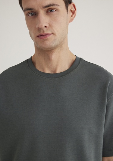  Mavi Yeşil Tişört Loose Fit / Bol Rahat Kesim 0612731-71598