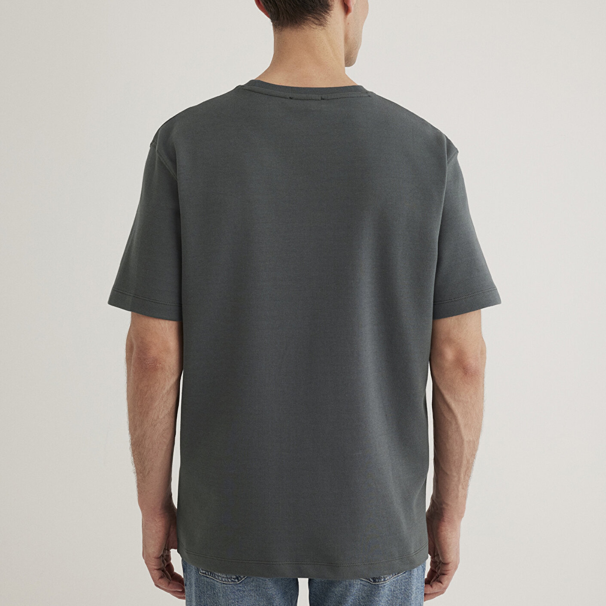 Mavi Yeşil Tişört Loose Fit / Bol Rahat Kesim 0612731-71598