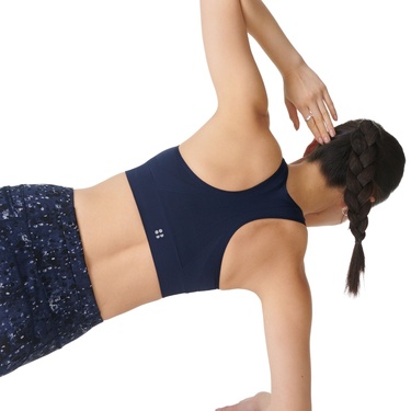  Sweaty Betty Stamina Seamless Sports Bra Kadın Mavi Fitness Bra