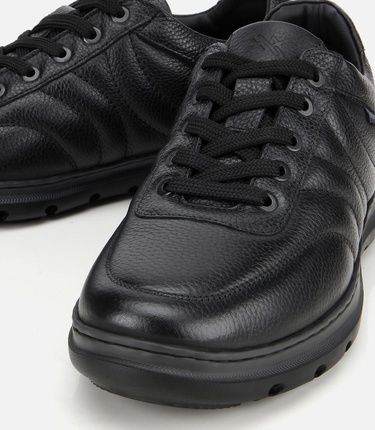  Erkek Deri Siyah Rahat Günlük Ayakkabı