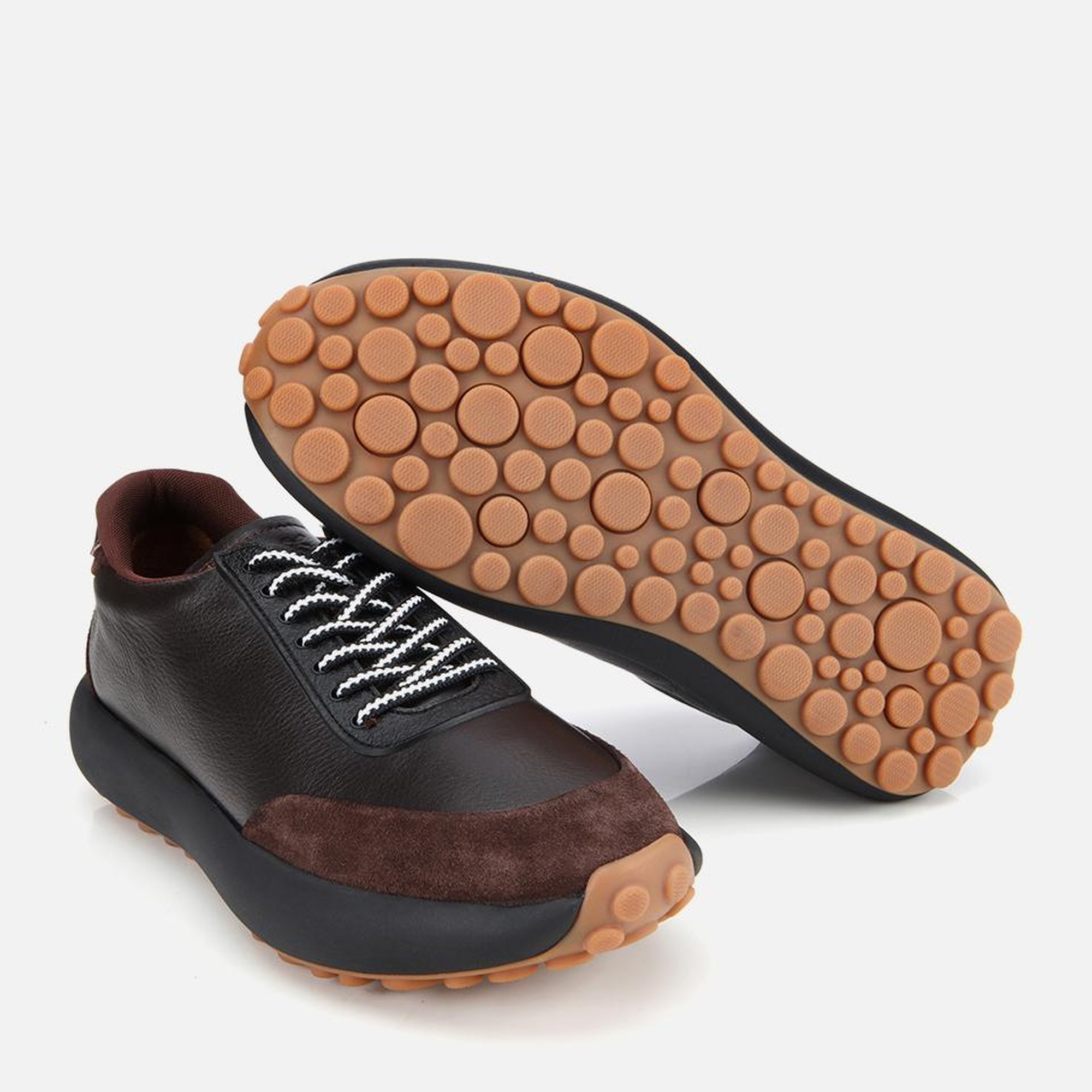 Erkek Süet Deri Kahverengi Yumuşak Dokulu Spor Ayakkabı