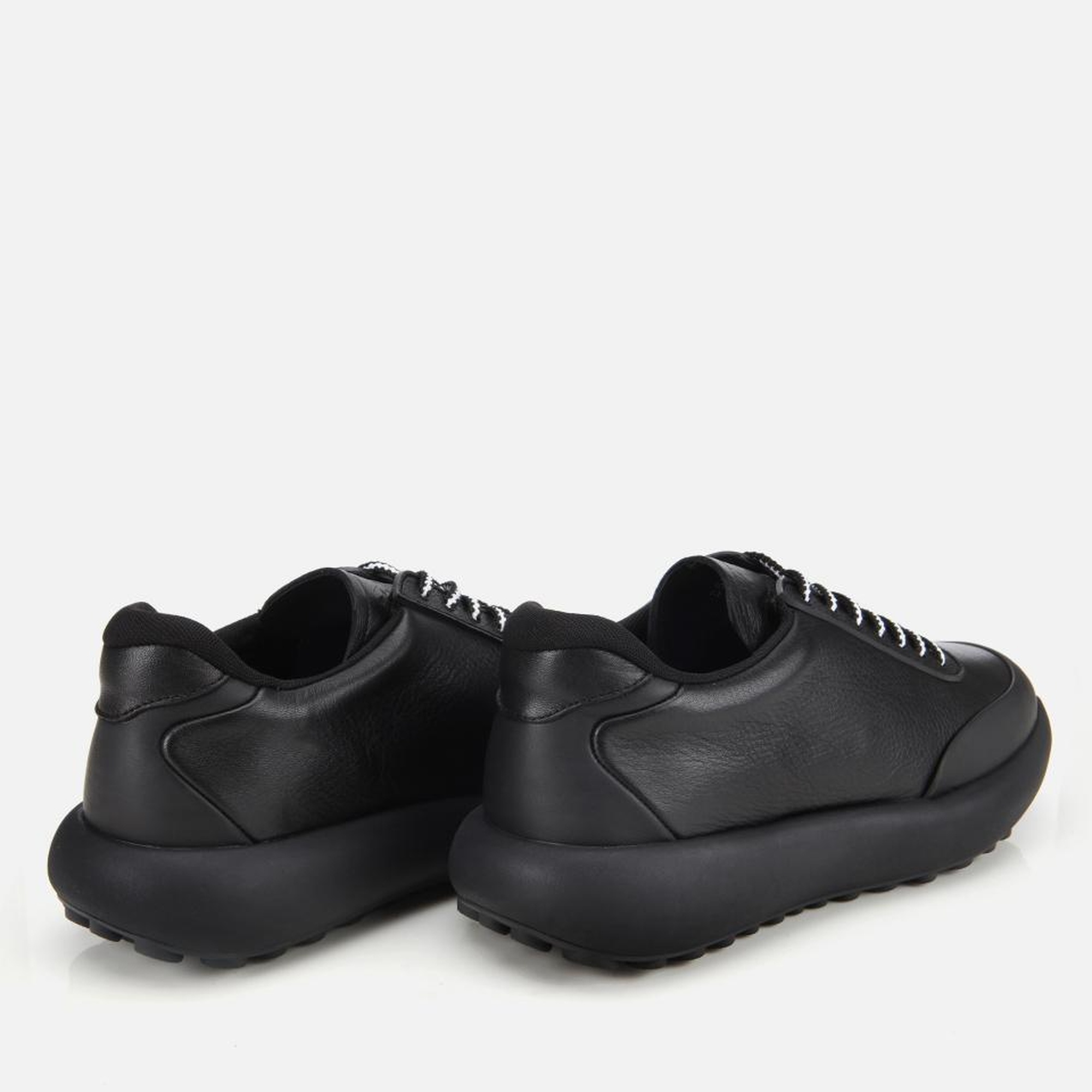 Erkek Deri Siyah Yumuşak Dokulu Spor Ayakkabı