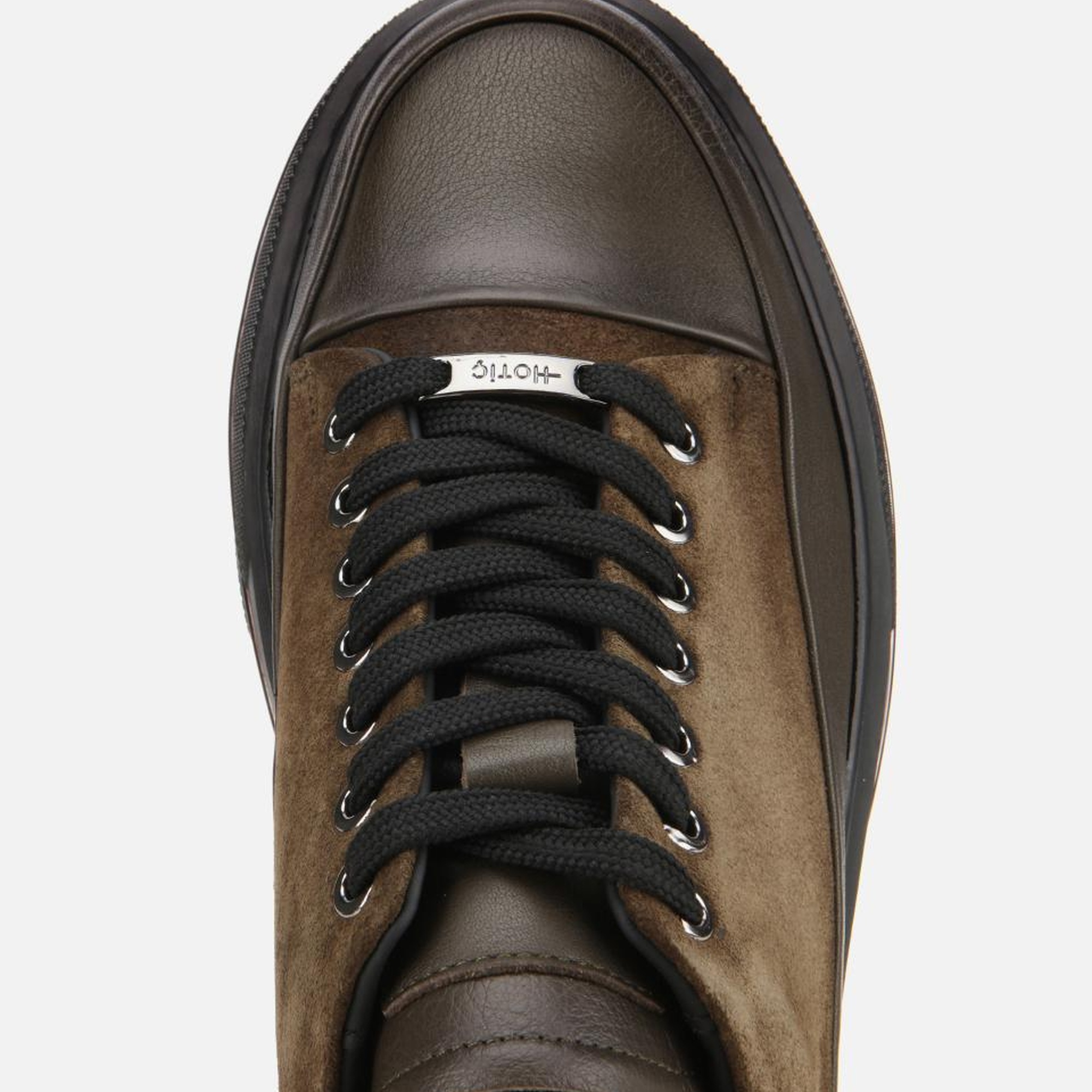 Erkek  Süet Deri Haki Yüksek Topuklu Spor Ayakkabı