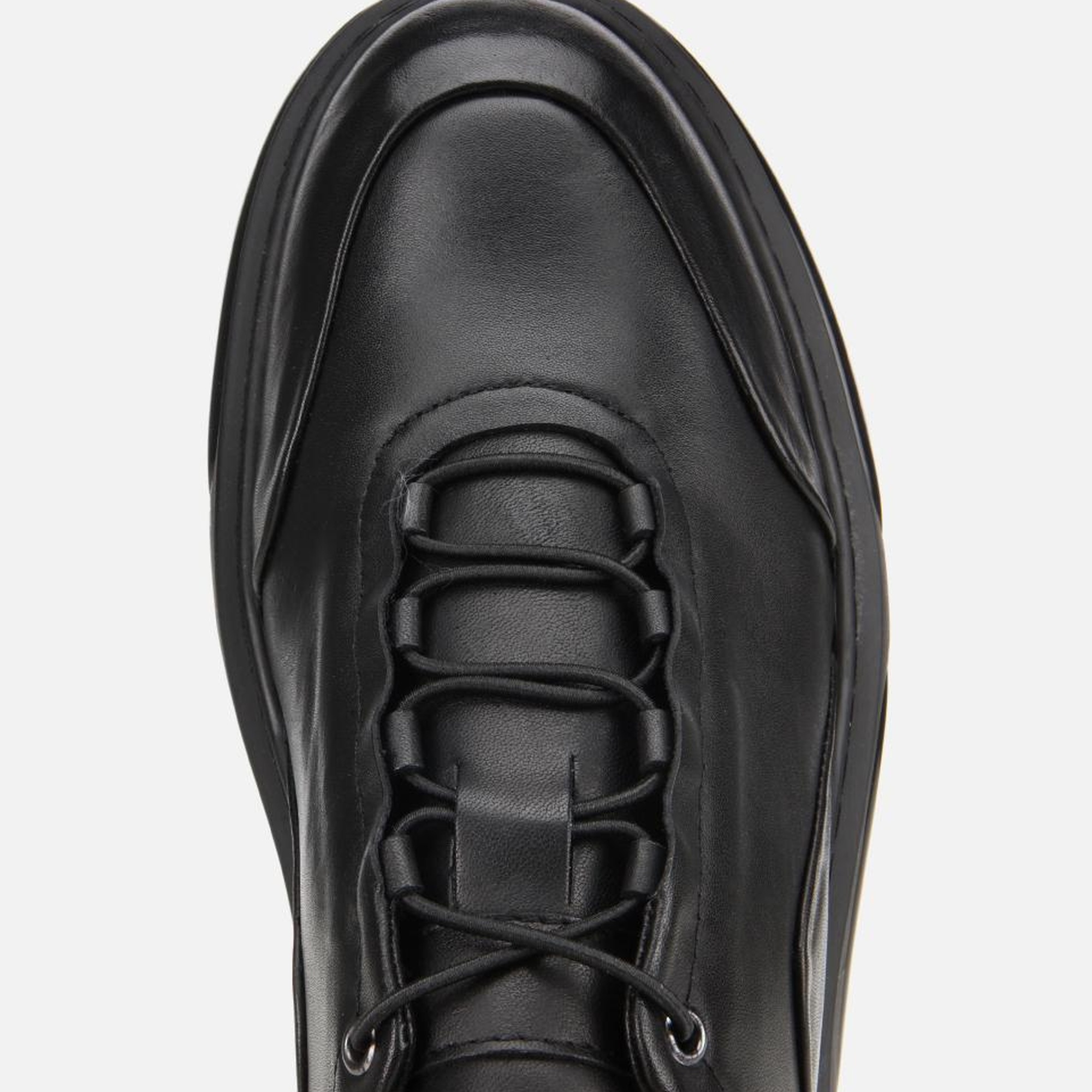 Erkek Deri Siyah Bağcık Detaylı Comfort Spor Ayakkabı