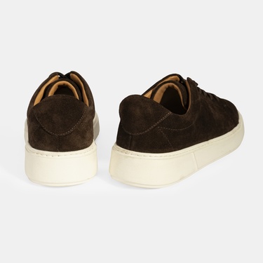  Erkek Kahve Bağcıklı Süet Spor Ayakkabı
