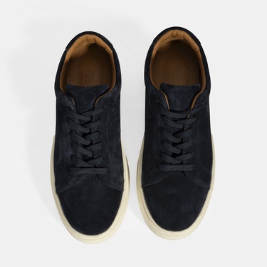  Erkek Lacivert Bağcıklı Süet Spor Ayakkabı