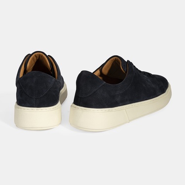  Erkek Lacivert Bağcıklı Süet Spor Ayakkabı
