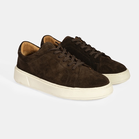  Erkek Kahve Bağcıklı Süet Spor Ayakkabı