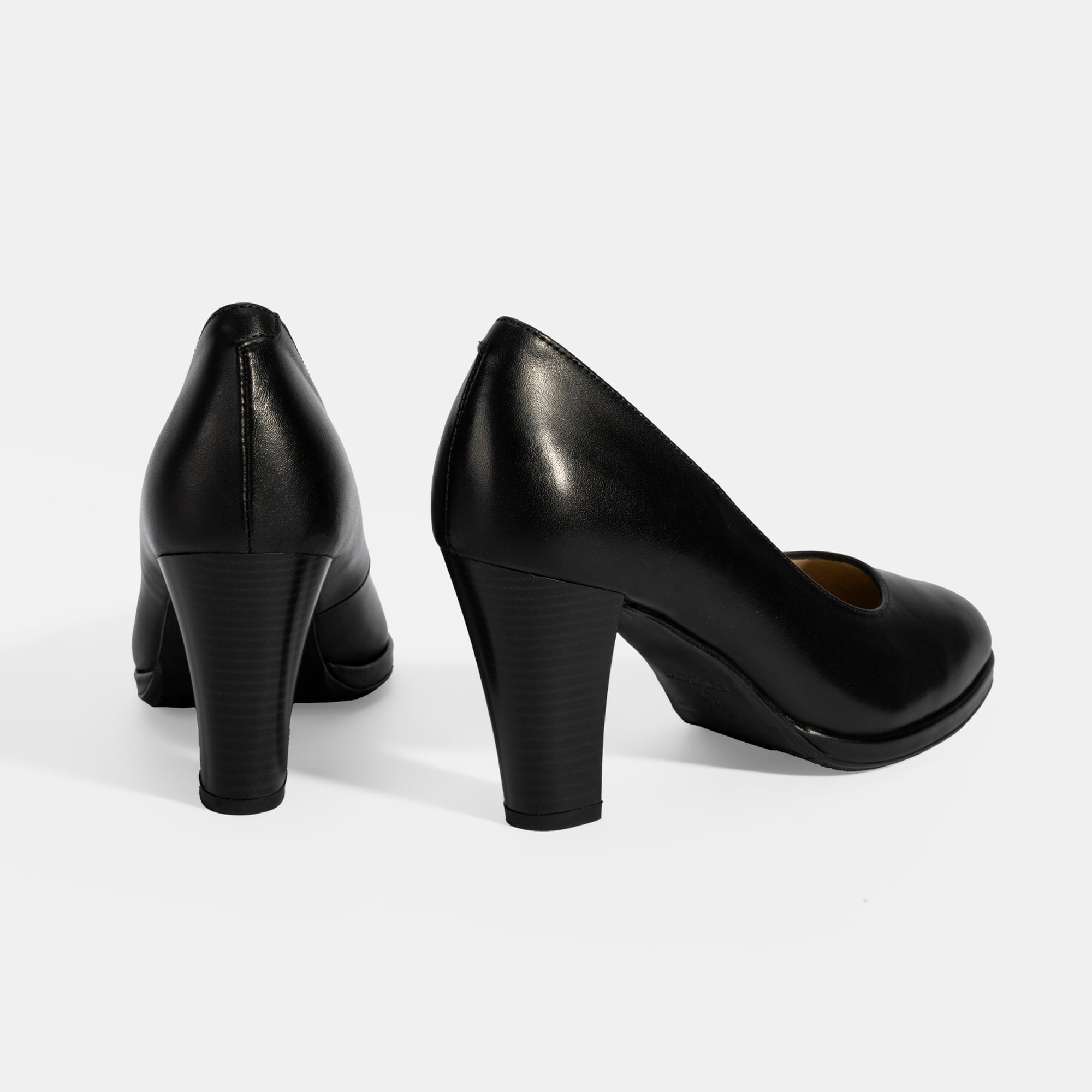 Kadın Siyah DesaComfort Deri Topuklu Ayakkabı