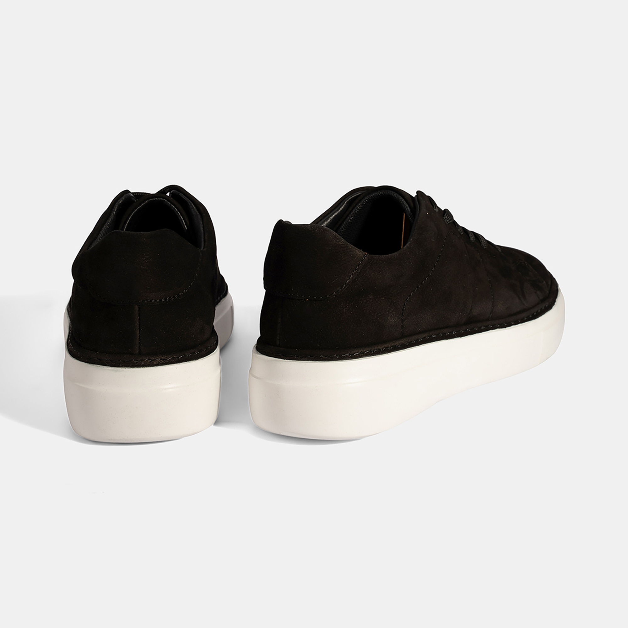 Erkek Siyah Bağcıklı Günlük Nubuk Deri Ayakkabı