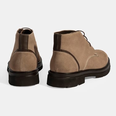  Erkek Vizon Bağcıklı Süet Bot