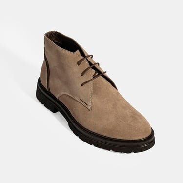  Erkek Vizon Bağcıklı Süet Bot