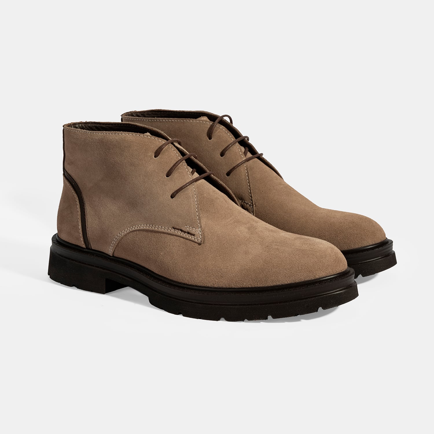  Erkek Vizon Bağcıklı Süet Bot