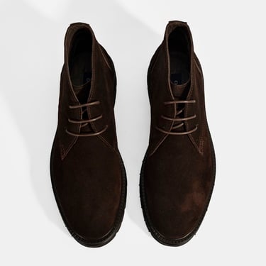  Desa Erkek Kahve Bağcıklı Süet Bot