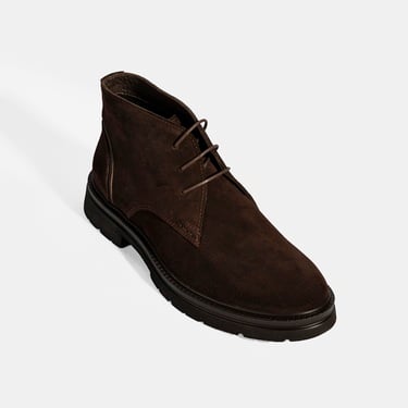  Desa Erkek Kahve Bağcıklı Süet Bot