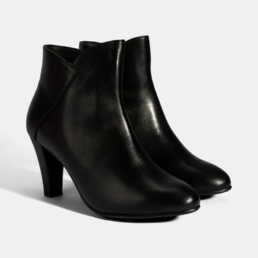  Kadın Siyah DesaComfort Deri Topuklu Chelsea Bot