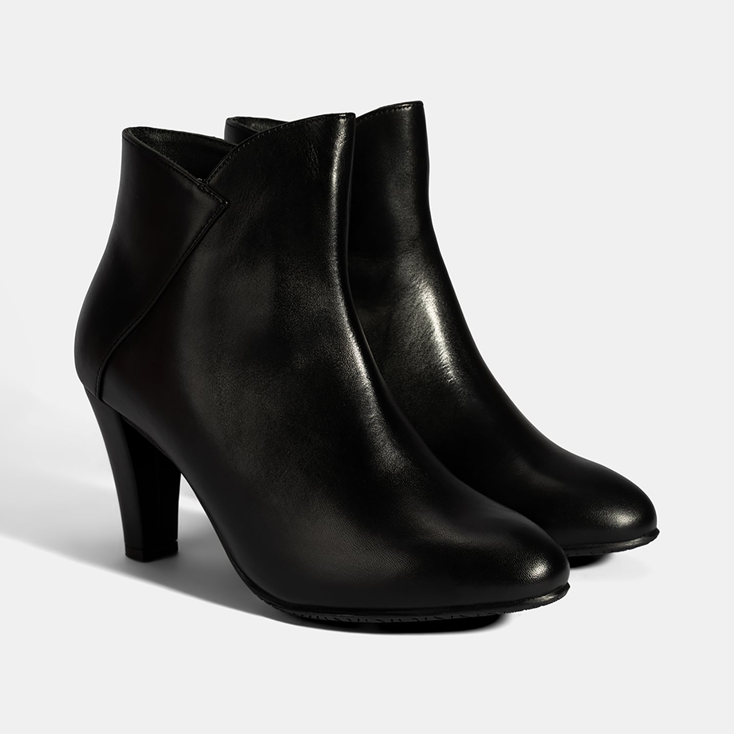  Kadın Siyah DesaComfort Deri Topuklu Chelsea Bot