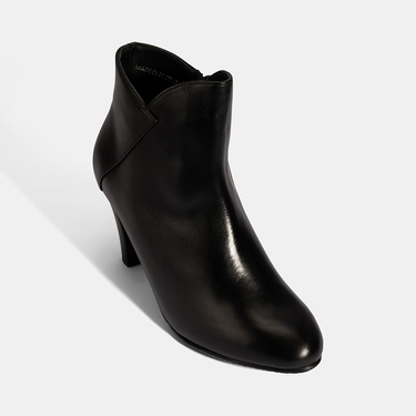  Kadın Siyah DesaComfort Deri Topuklu Chelsea Bot
