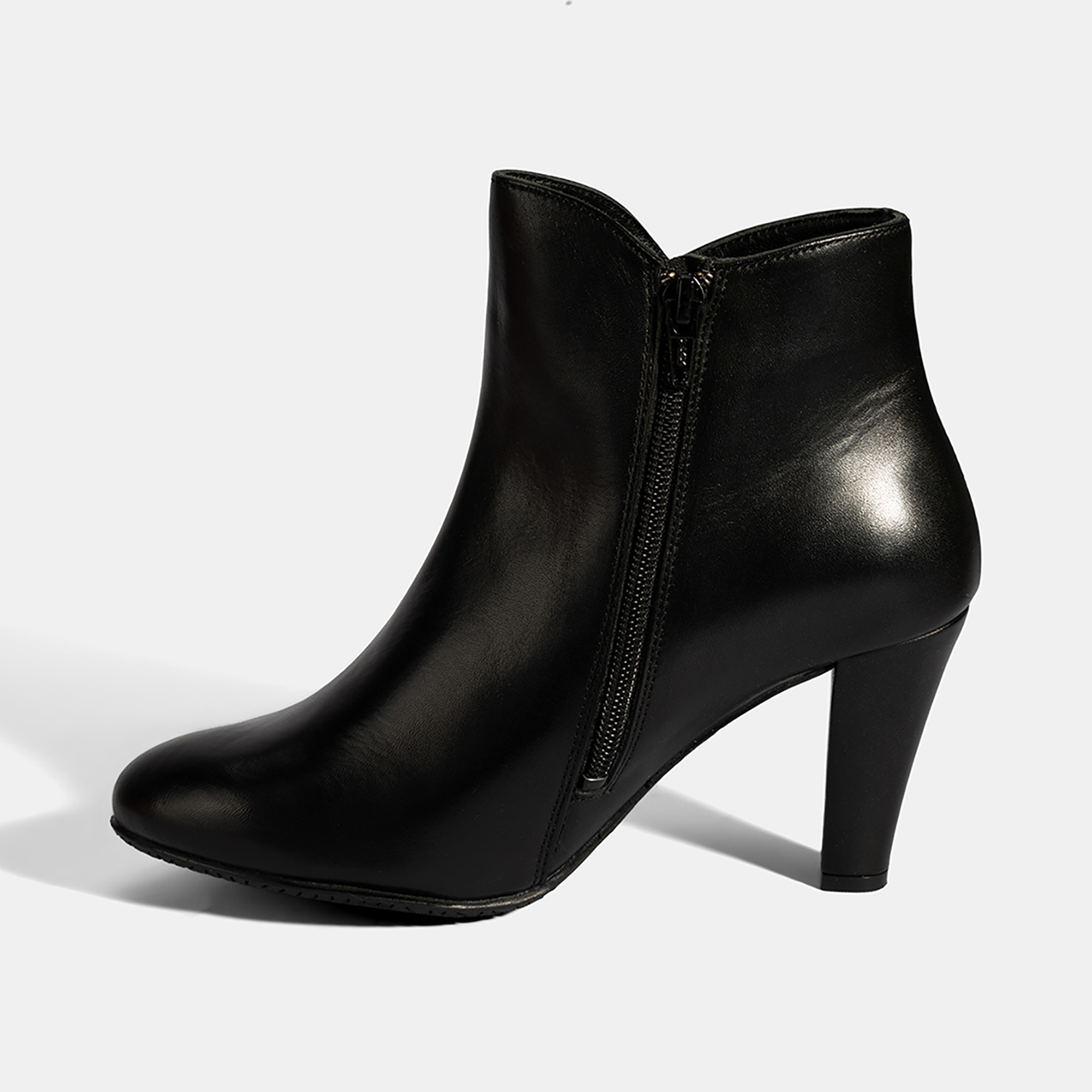 Kadın Siyah DesaComfort Deri Topuklu Chelsea Bot