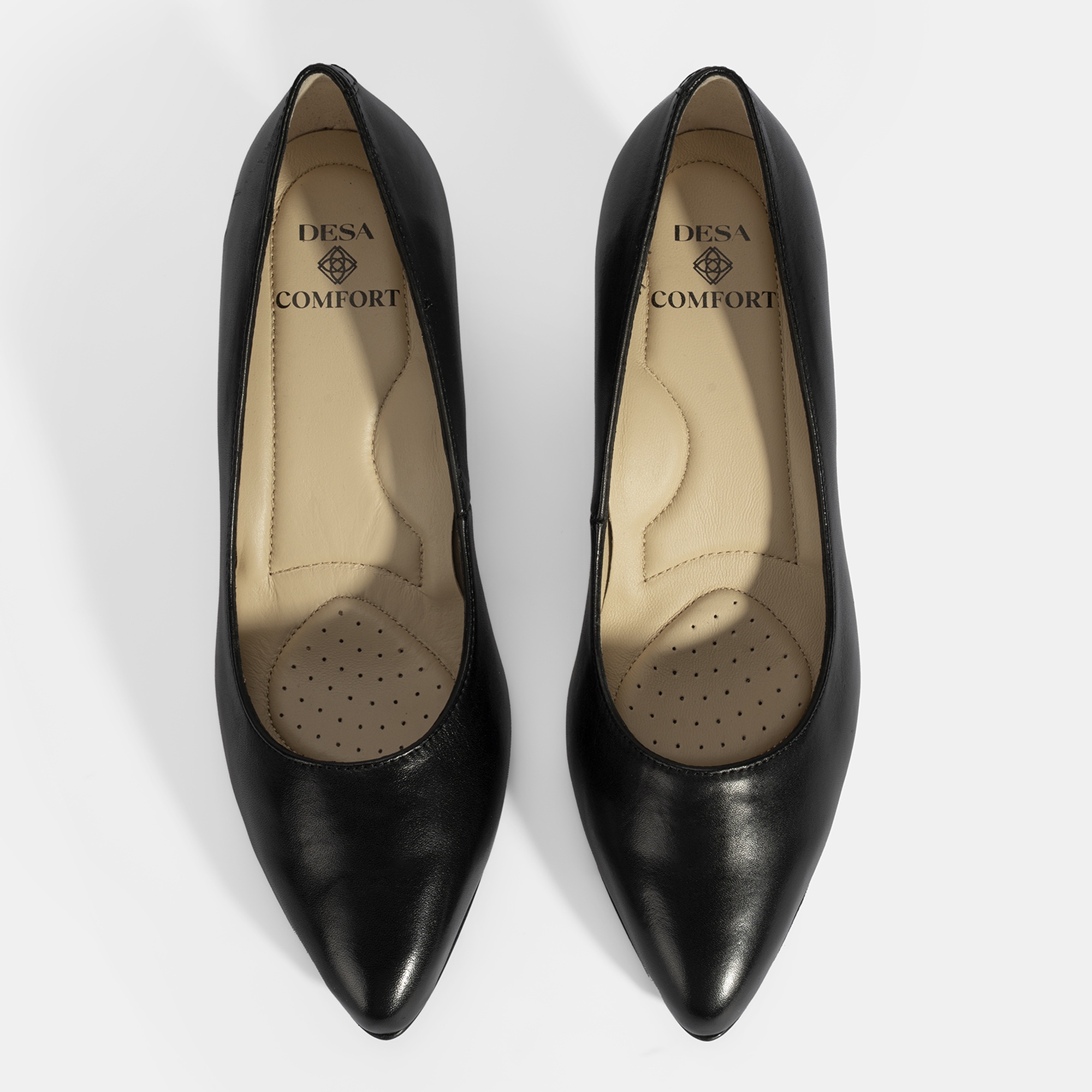 Kadın Siyah DesaComfort Topuklu Deri Ayakkabı