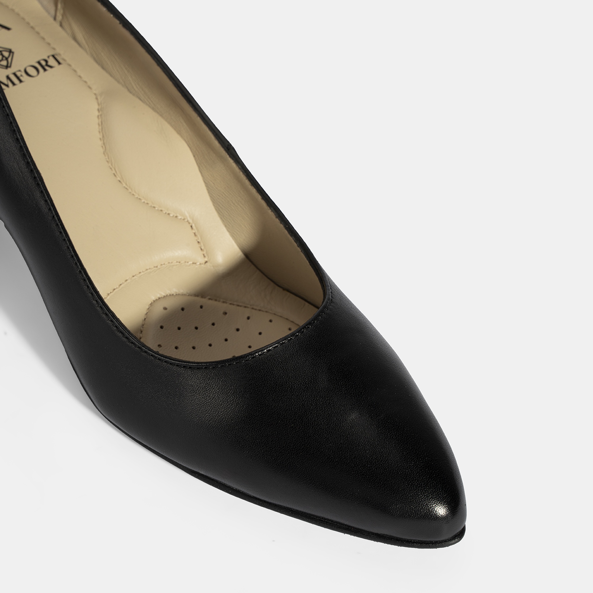 Kadın Siyah DesaComfort Topuklu Deri Ayakkabı