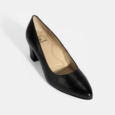  Kadın Siyah DesaComfort Topuklu Deri Ayakkabı