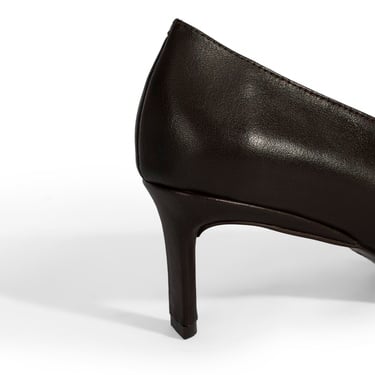  Kadın Kahve Klasik Topuklu Deri Ayakkabı