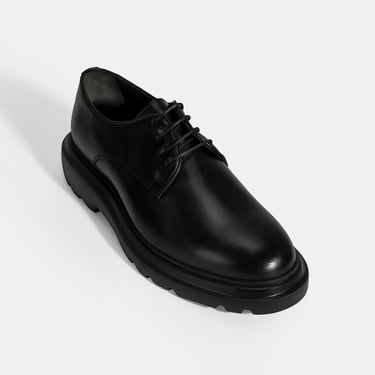  Erkek Siyah Bağcıklı Deri Klasik Ayakkabı