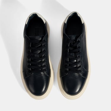  Erkek Lacivert Bağcıklı Deri Günlük Ayakkabı