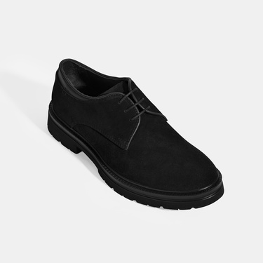  Erkek Siyah Bağcıklı Süet Günlük Ayakkabı
