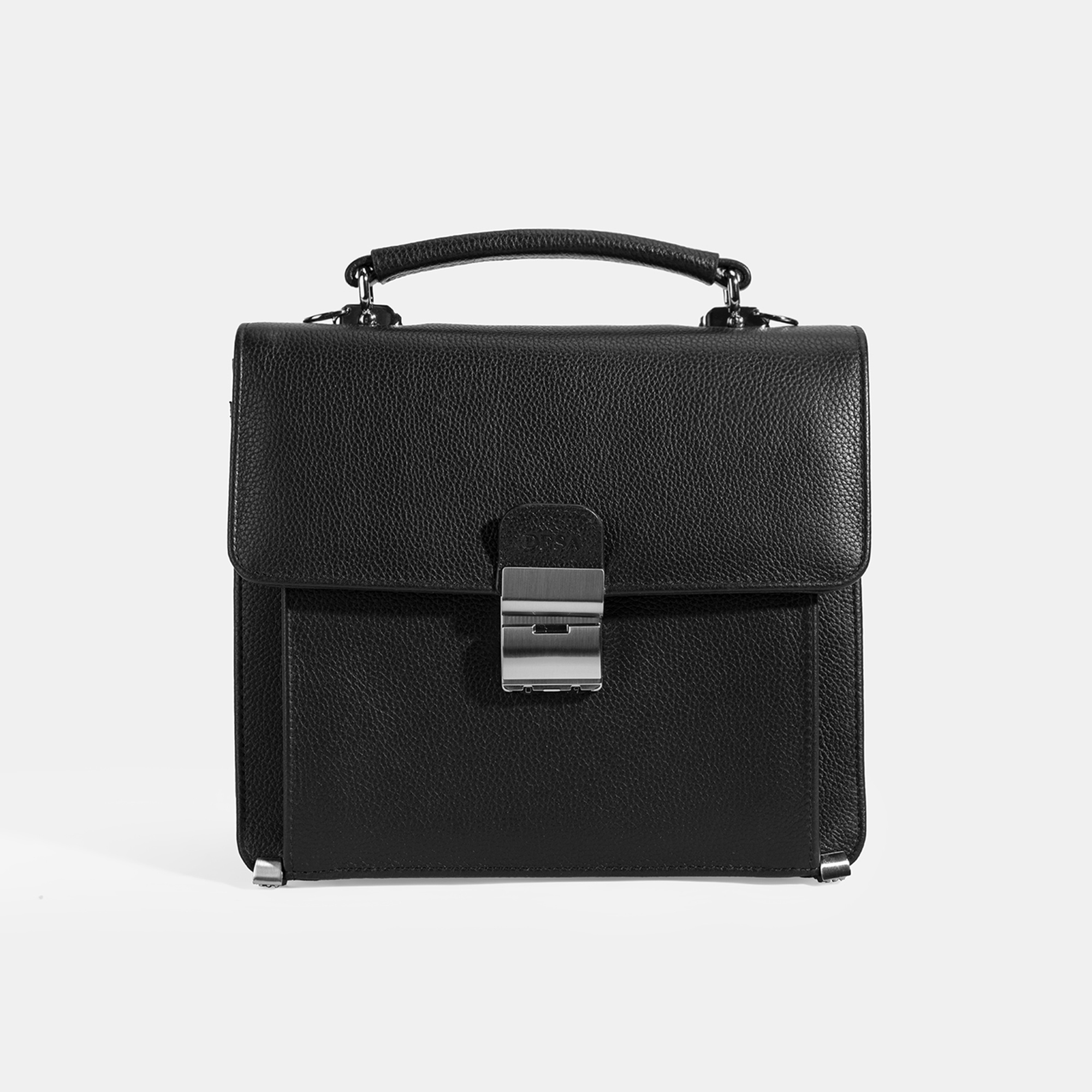 Erkek Siyah Deri Postacı Çantası