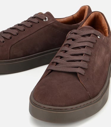  Erkek Nubuk Deri Kahverengi Günlük Ayakkabı